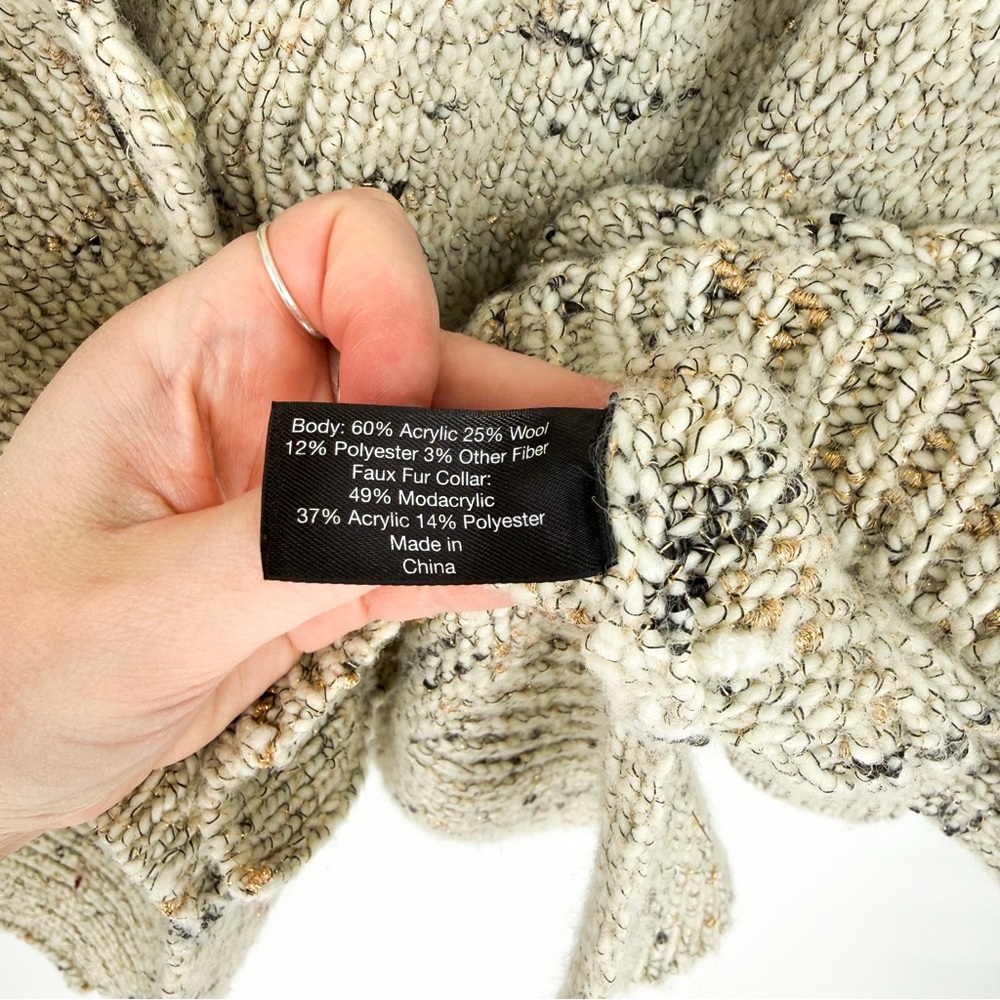 Lane Bryant Metallic Knit Cardigan Sweater | Size 22/24 - Picture 9 of 11